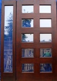M001 puerta moderna de madera con paño fijo
