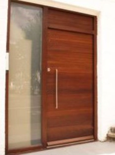 M029 puerta de madera con paño fijo vidriado 